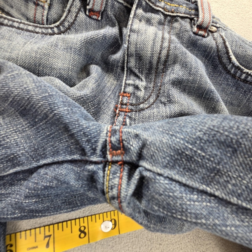 Diesel Jeans Womens 26x34 Blue Medium Wash Slim Bootcut Embroidered Italy - Picture 12 of 16